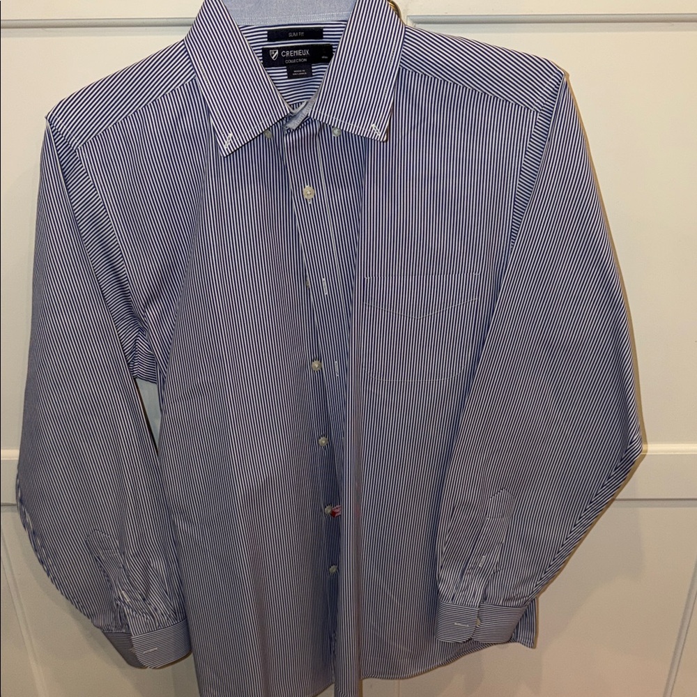 Cremieux Men's Blue Striped Shirt